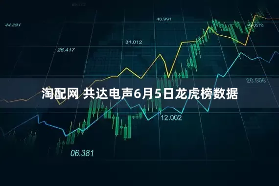 淘配网 共达电声6月5日龙虎榜数据